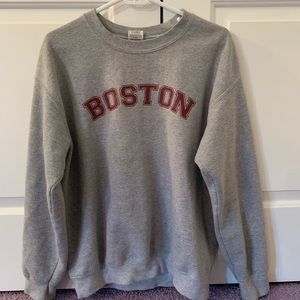 Gray Boston crew neck